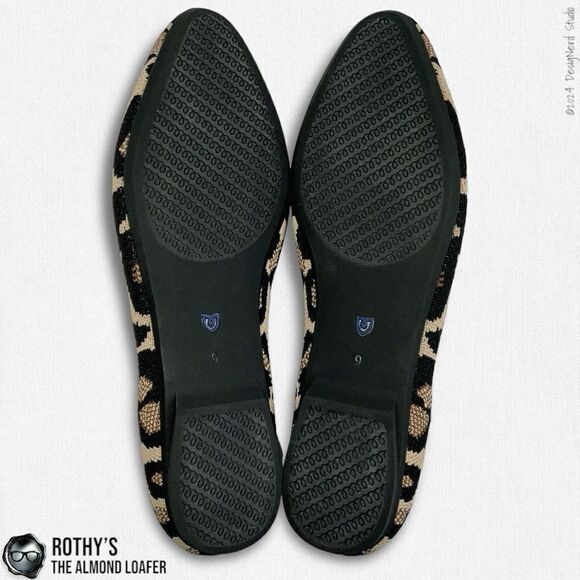 ROTHY’S ALMOND TOE LOAFER IN DESERT CAT LEOPARD PRINT WOMEN’S 9 SLIP ON SHOES - Picture 12 of 14